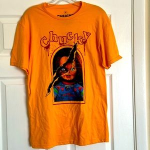 Chucky yellow M tee shirt